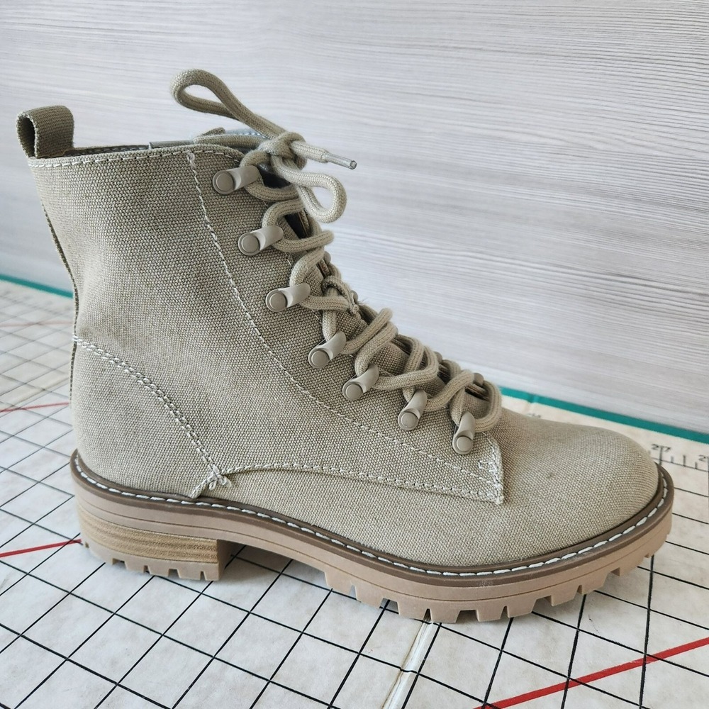 Women's Universal Thread Parker Beige Combat Boots Size 8.5 Lace Up Chunky Heel - Picture 12 of 14